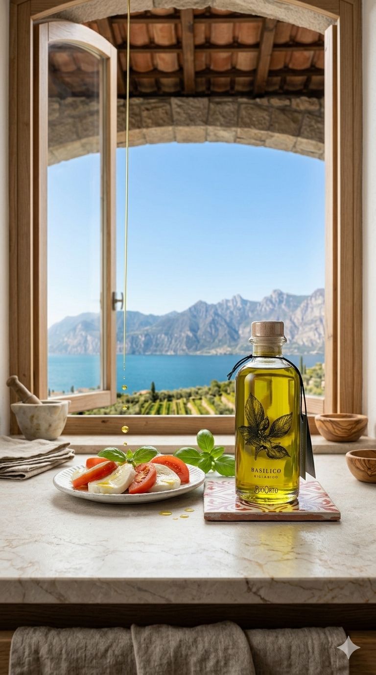 Organic Basil Extra Virgin Olive Oil 200ml