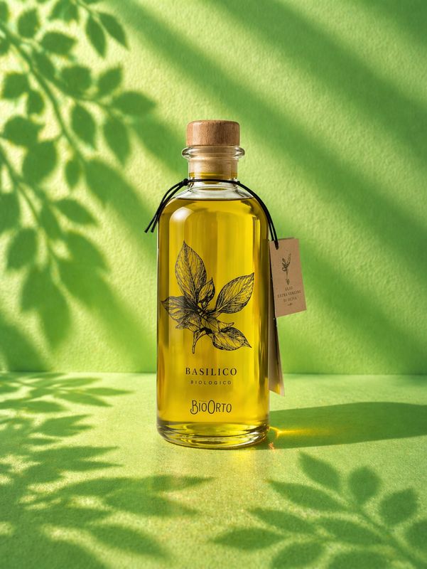 Organic Basil Extra Virgin Olive Oil 200ml