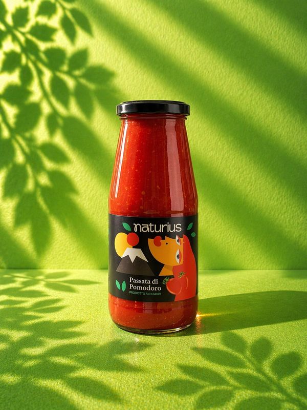 NATURIUS Ready Tomato Passata - 100% Sicilian. 440g