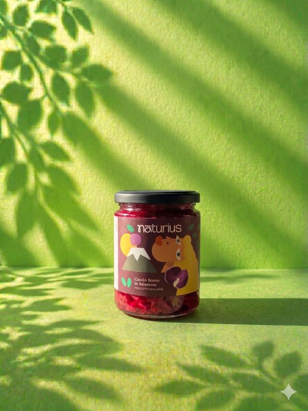 Red cabbage in brine · Artisan Sicilian product · 300 g