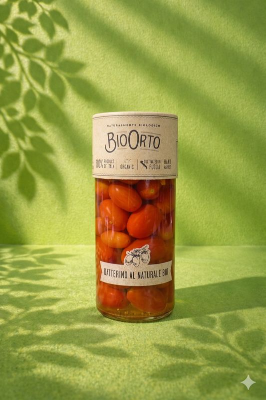 ​Organic Datterini Tomatoes in Natural Juice – 550 g