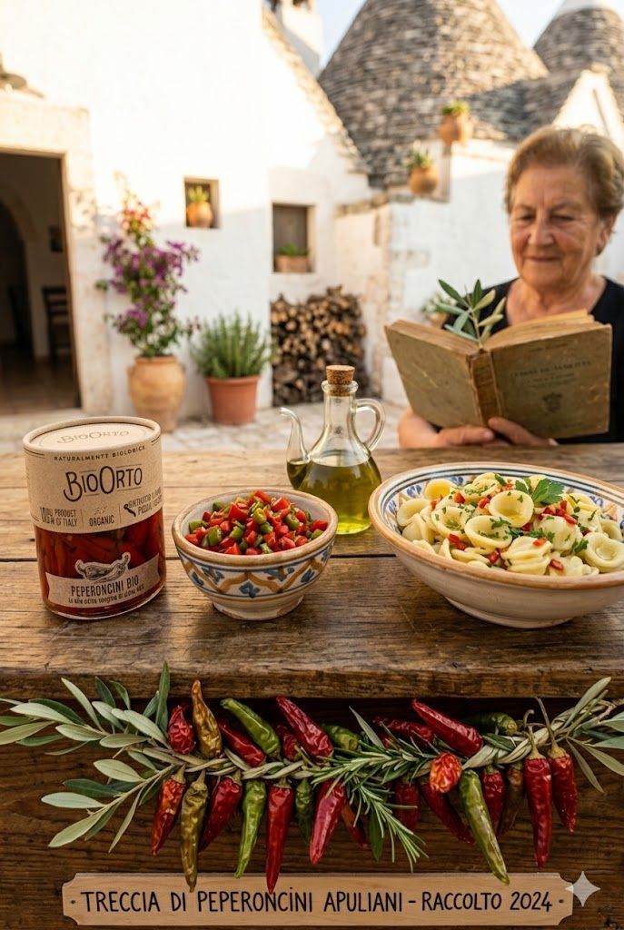 Organic Chili Peppers in Extra Virgin Olive Oil – 175 g