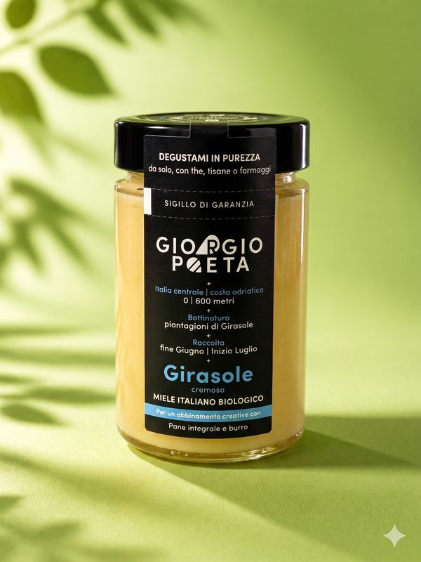 Organic Italian Sunflower Honey – Creamy 250g Organic Italian Sunflower Honey – Creamy 250g