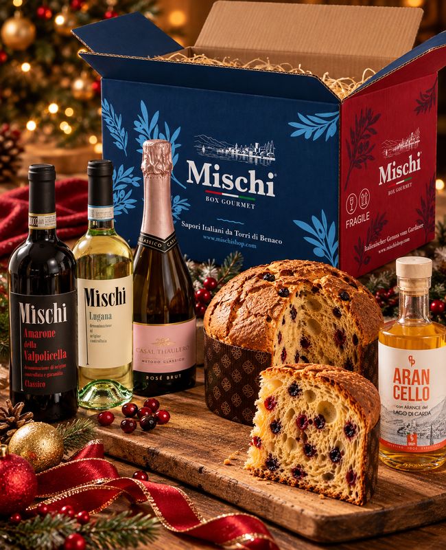 Mischi Box Gourmet – Christmas with Fine Wines, Gourmet Panettone and Flavours of Lake Garda Mischi Box Gourmet – Christmas with Fine Wines, Gourmet Panettone and Flavours of Lake Garda