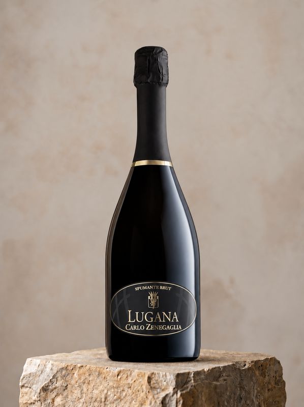 LUGANA BRUT SPARKLING WINE. charmet method LUGANA BRUT SPARKLING WINE. charmet method