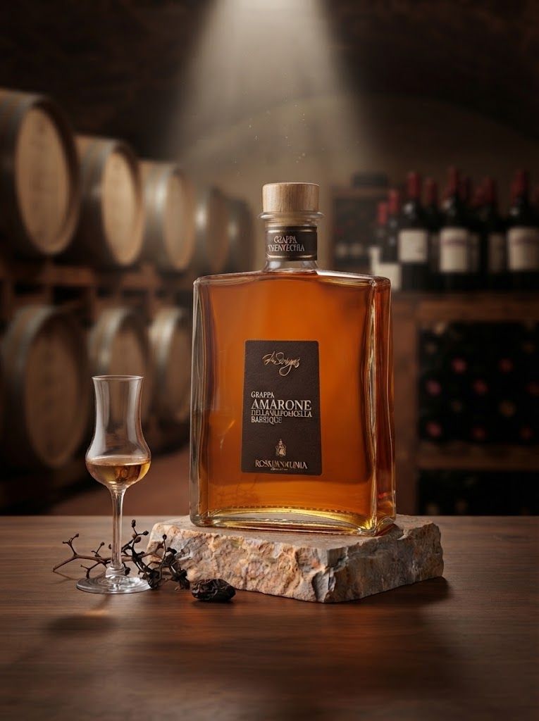 GRAPPA AMARONE DELLA VALPOLICELLA, BARRIQUE STRAVECCHIA Capacità 0,7 lt. 41 %Vol.