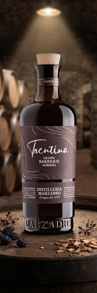 Marzadro, Grappa Invecchiata Morbida La Trentina Barrique - bottiglia in vetro da 500 ml