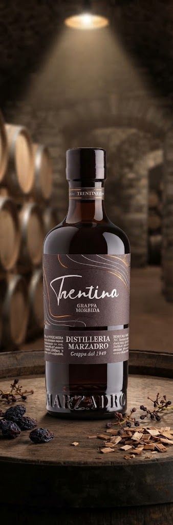 Marzadro, Grappa Invecchiata Morbida (smotta/mild) La Trentina Barrique - bottiglia in vetro da 700ml