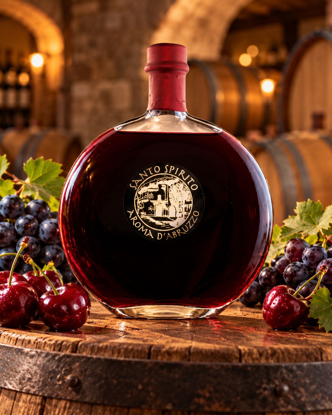 Ratafià Santo Spirito – Liquore Artigianale alle Amarene e Montepulciano d’Abruzzo DOC – 500 ml