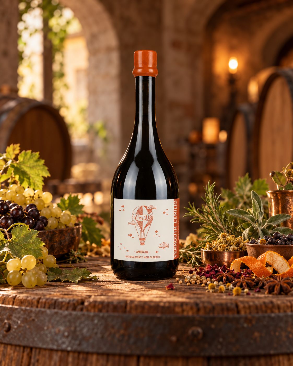 Vermouth L’Emilio Ambrato – Vermut Artigianale Veronese con Vino e Botaniche – 750 ml