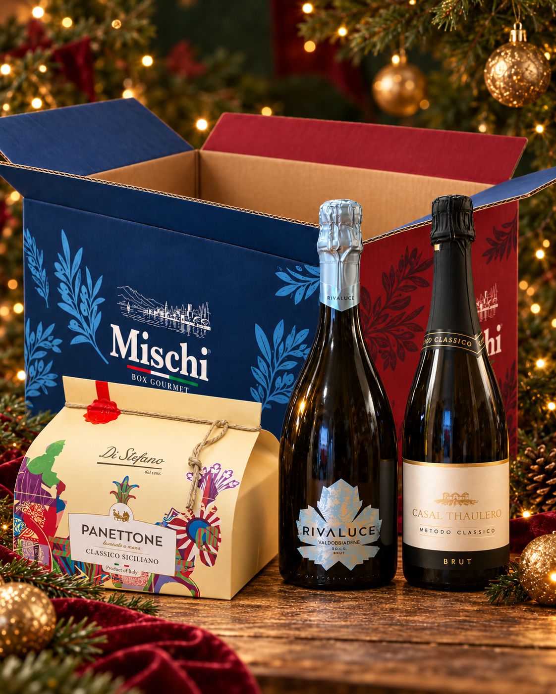 Gift Box Christmas Mixes – Panettone Di Stefano and Italian Bubbles Gift Box Christmas Mixes – Panettone Di Stefano and Italian Bubbles
