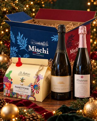 Mixed Christmas Gift Box – Panettone Di Stefano, Classic Method and Champagne Rosé