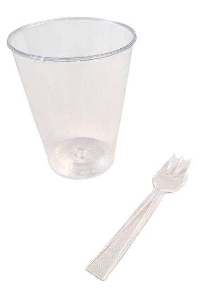 Mini tenedor cristal