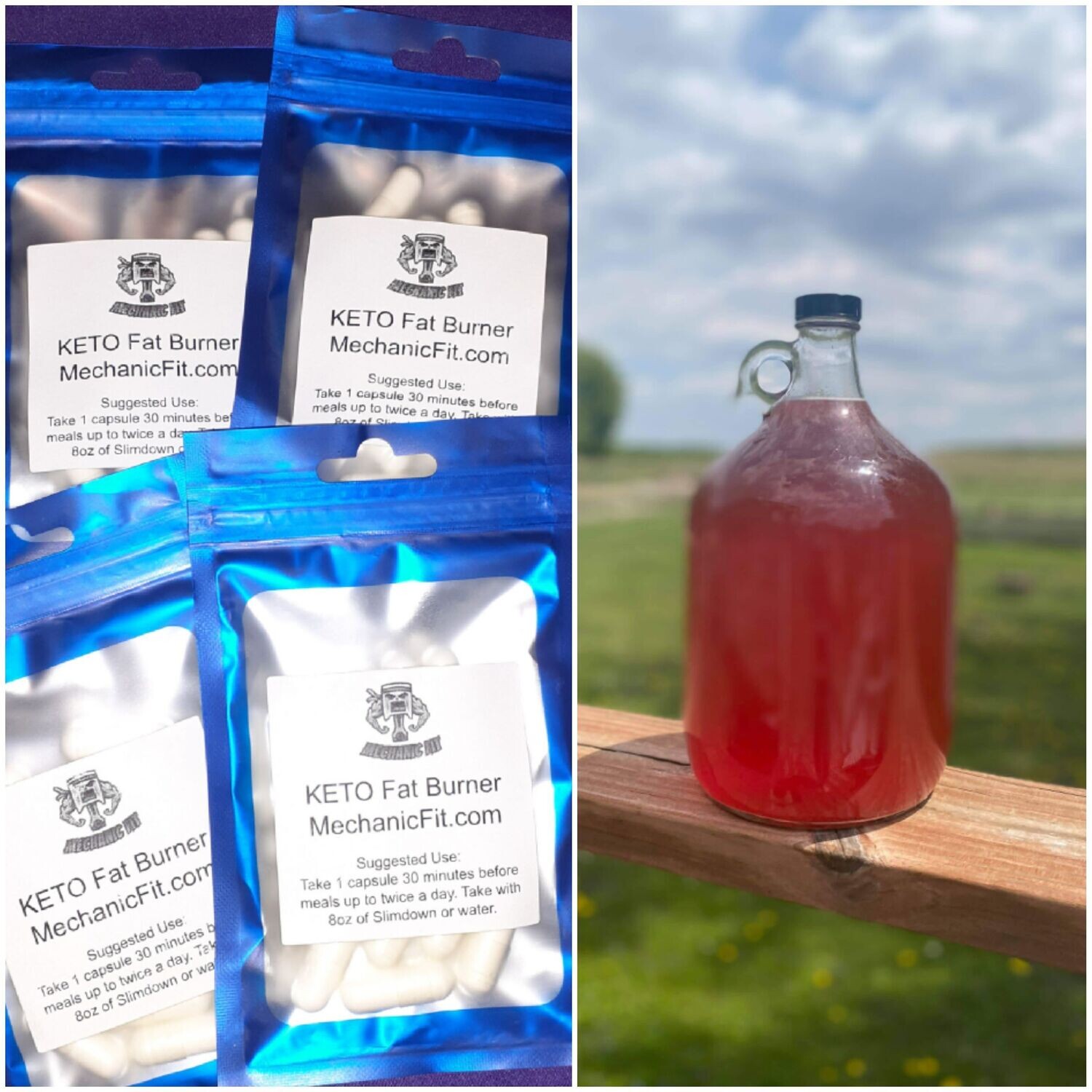 4 weeks Slimdown Drink DIY/ Keto Fatburner capsules combo