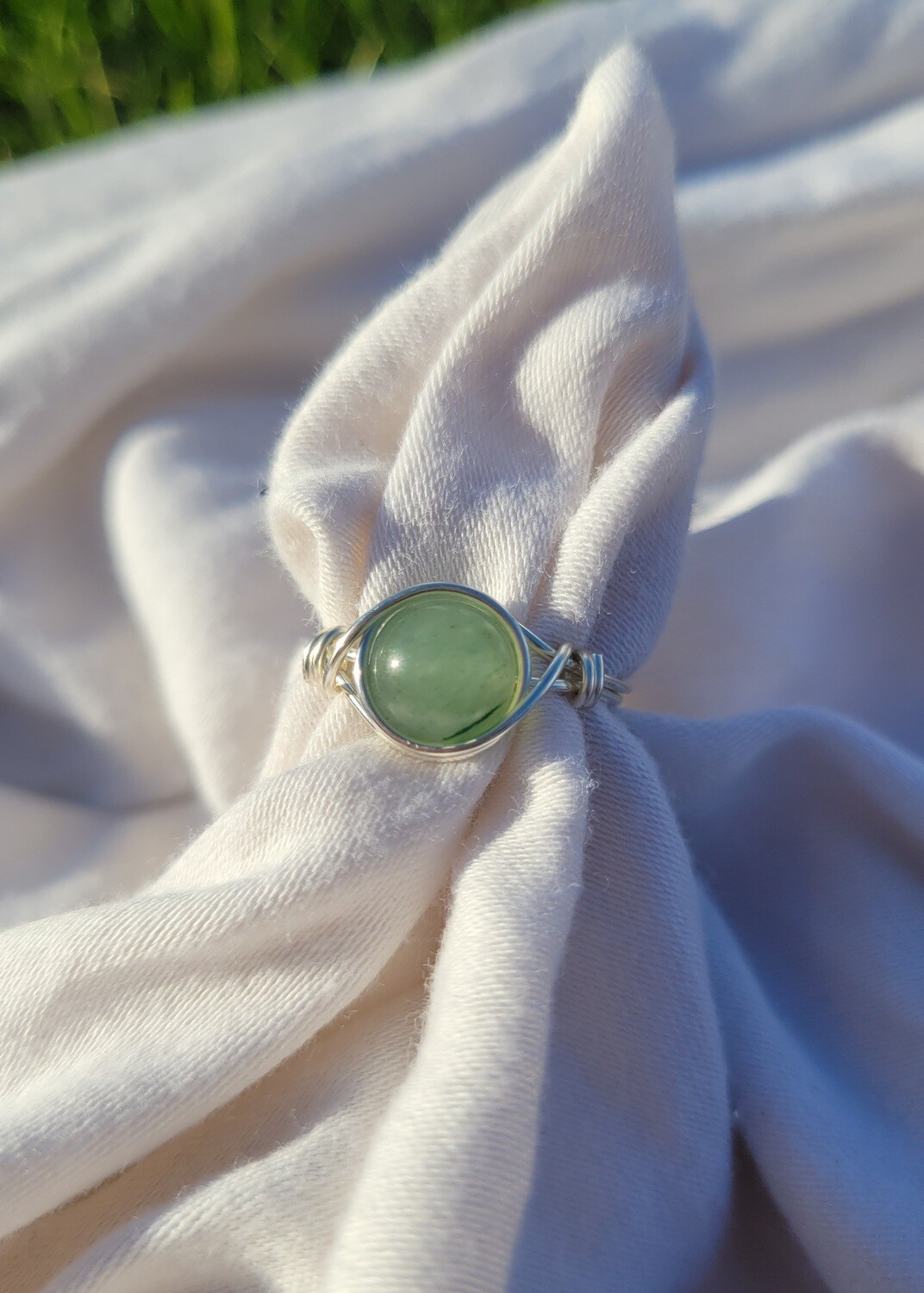 Green Aventurine Crystal Ring
