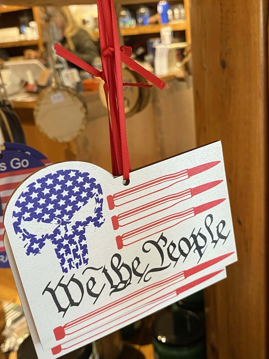 2nd Amendment We The People Wooden Christmas Ornament