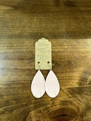 Oklahoma Crafted Pink Teardrop Earring