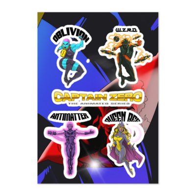 Captain Zero® Villain Sticker Sheet 2