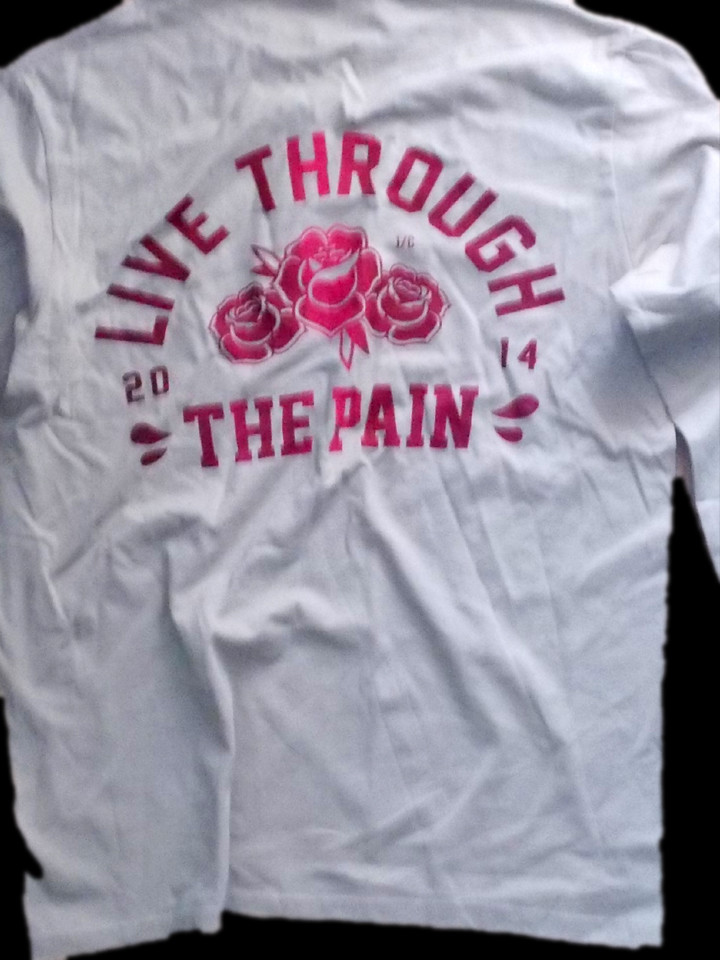 LIVE THROUGH THE PAIN- long sleeve T Shirt - SAND - size S