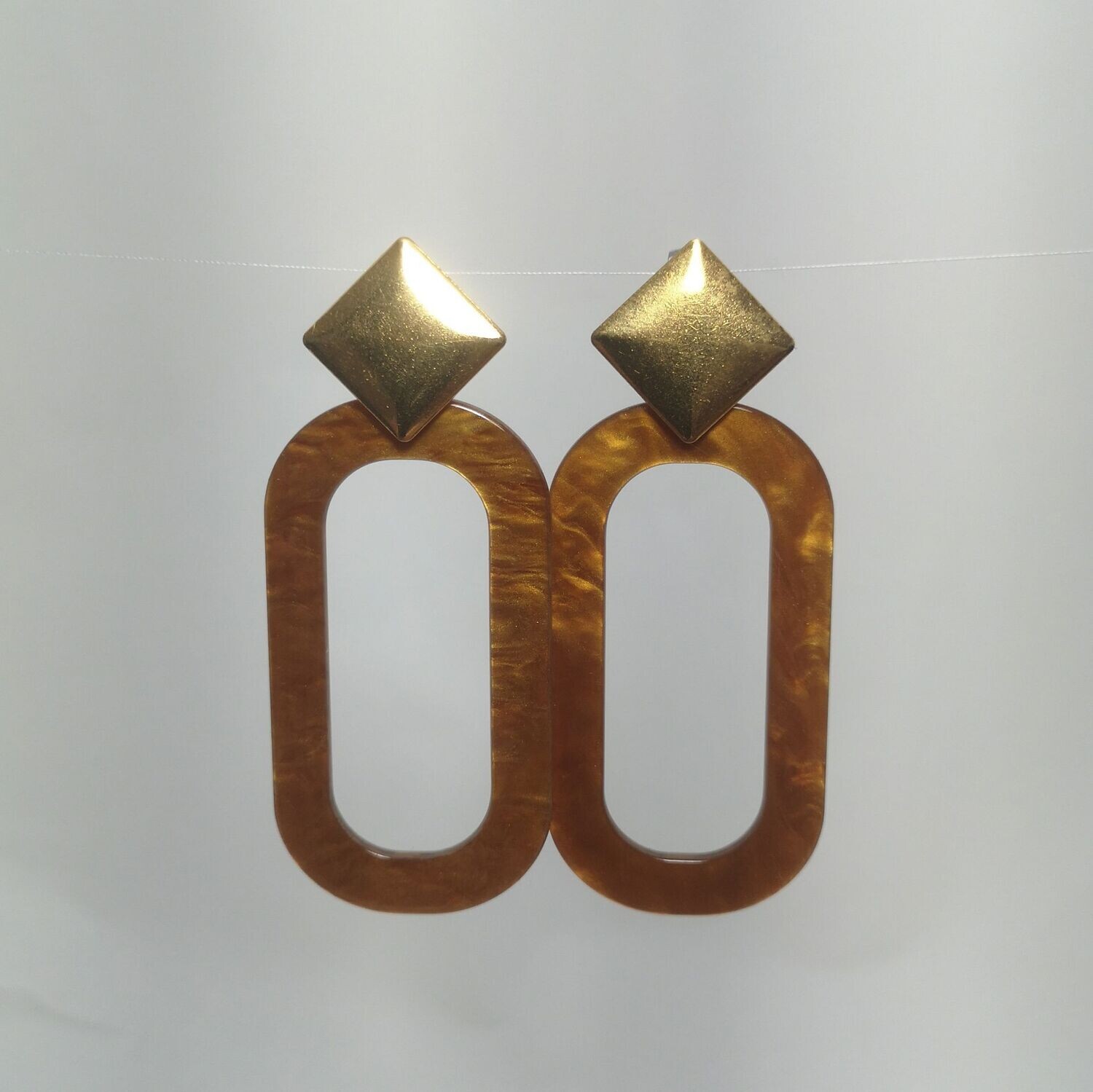 Boucles d'oreilles  inox assemblées à la main
