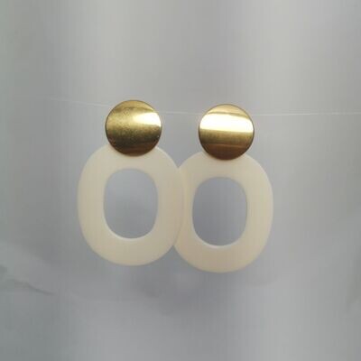 Boucles d'oreilles  inox assemblées à la main