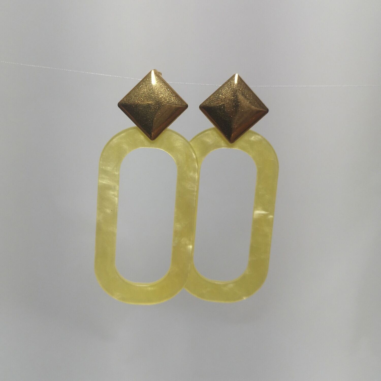 Boucles d'oreilles  inox assemblées à la main