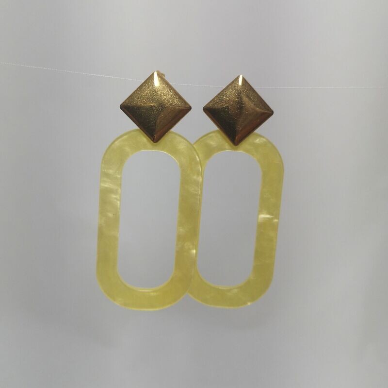 Boucles d'oreilles  inox assemblées à la main