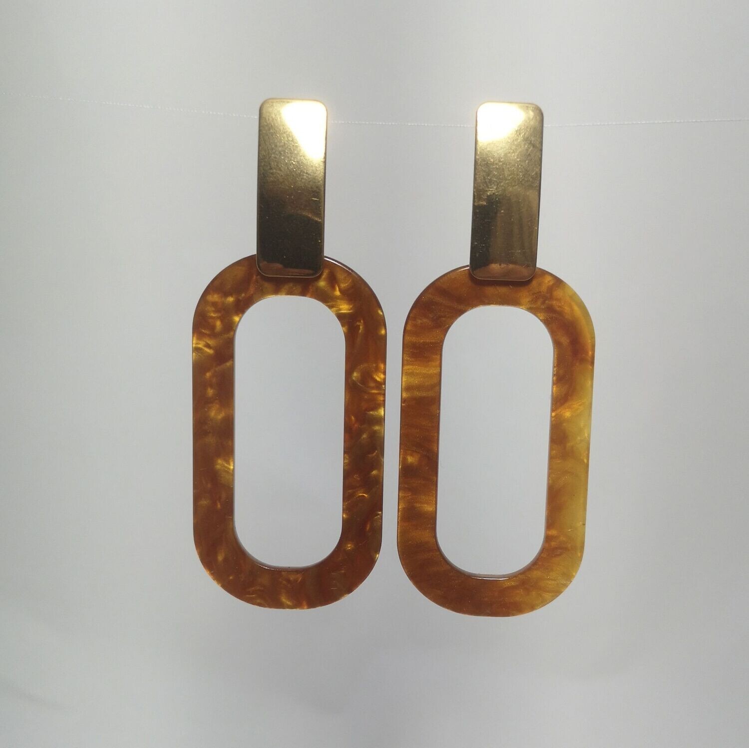Boucles d'oreilles  inox assemblées à la main