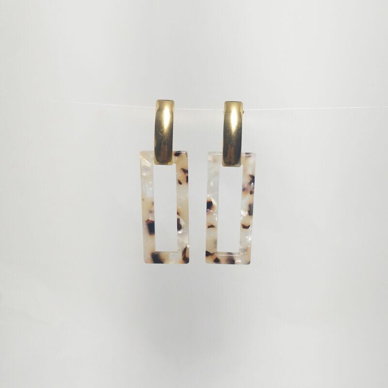 Boucles d'oreilles  inox assemblées à la main