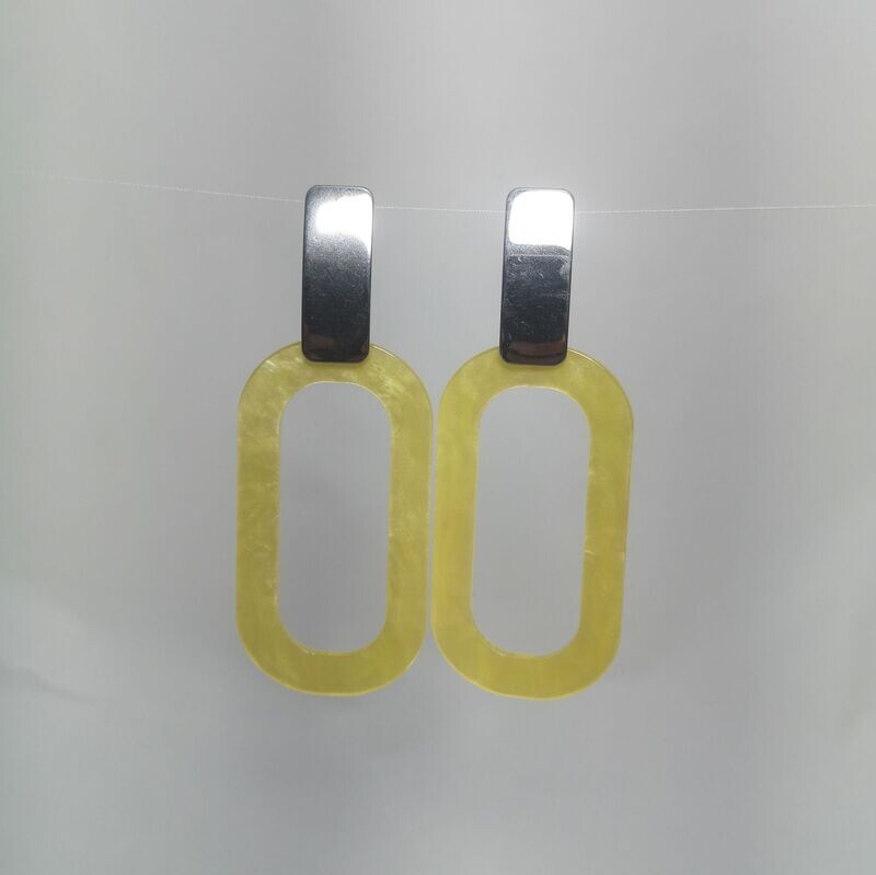 Boucles d'oreilles  inox assemblées à la main