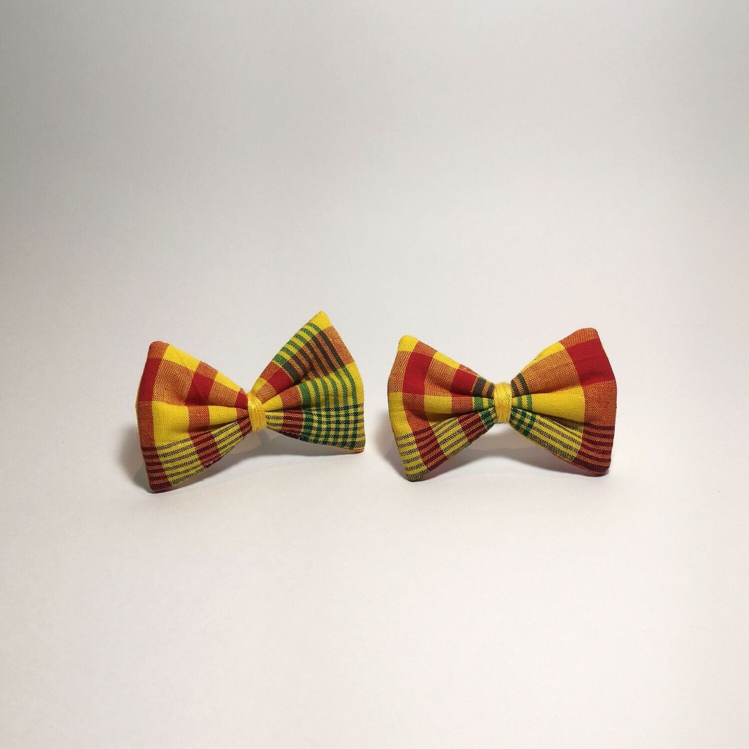 Nœud cheveux élastique fait main - Madras