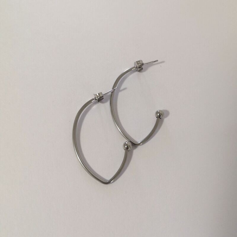 Boucles d'oreilles interchangeables en inox - Cat2