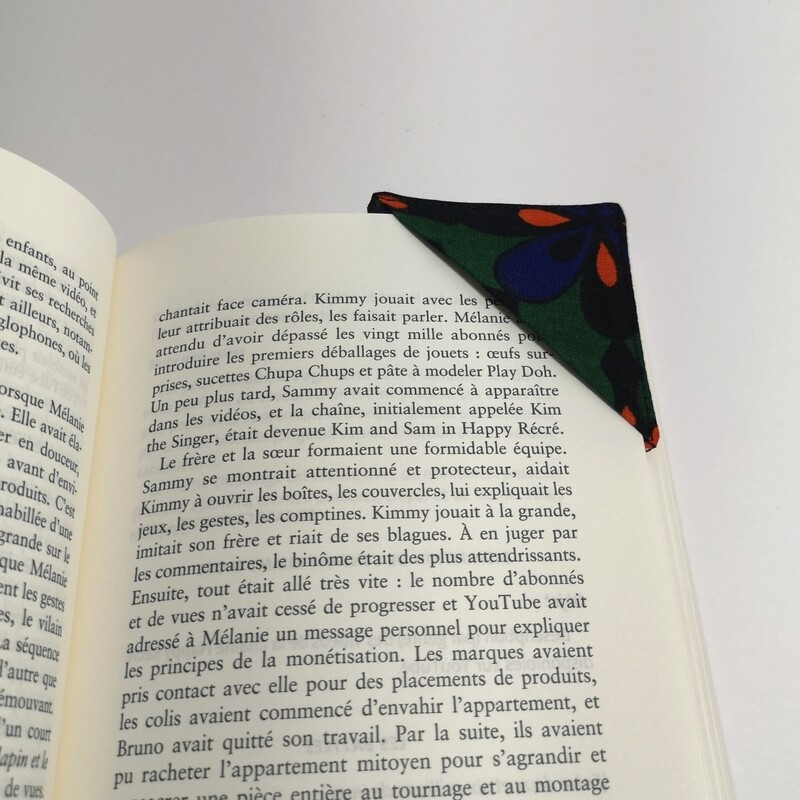 Marque page d'angle fait main