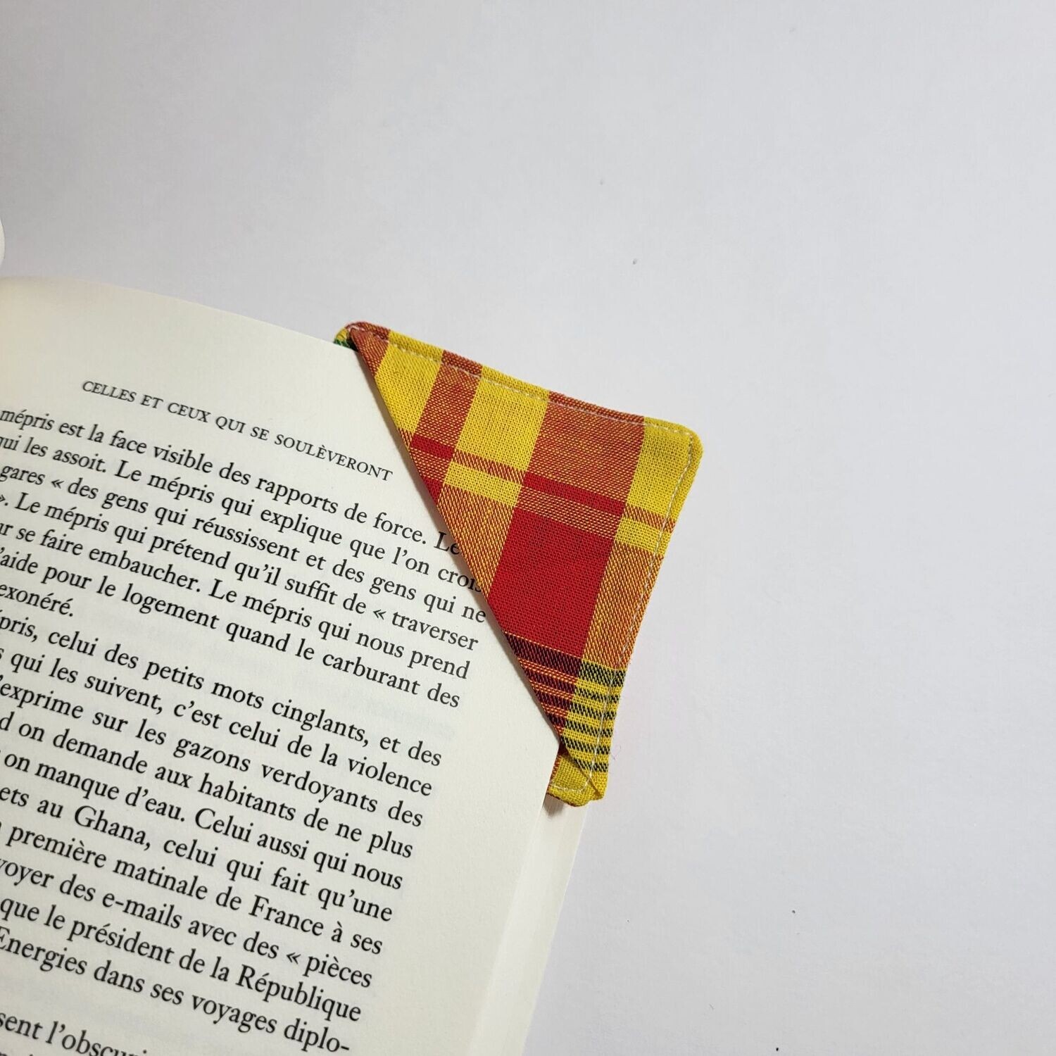 Marque page d'angle fait main