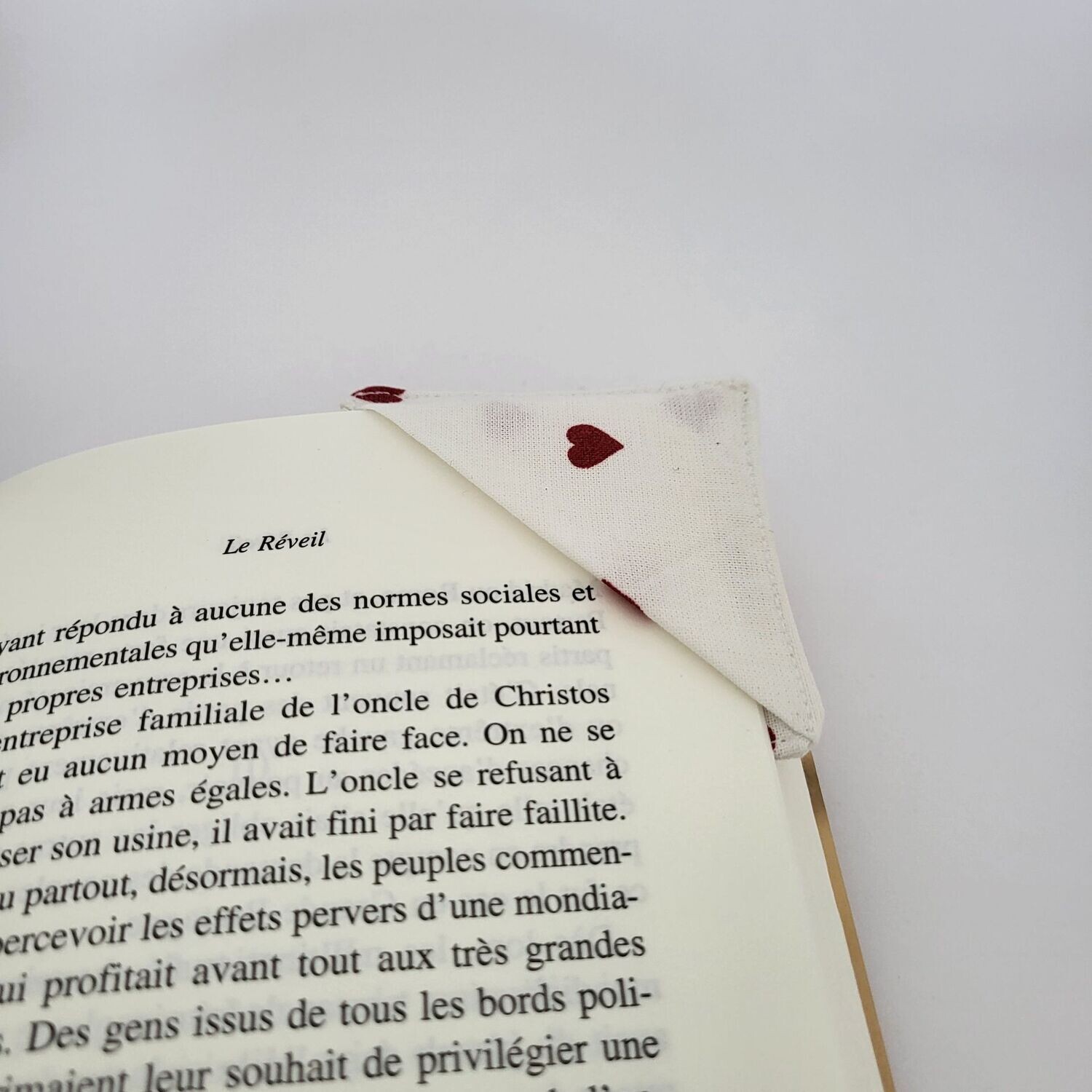 Marque page d'angle fait main