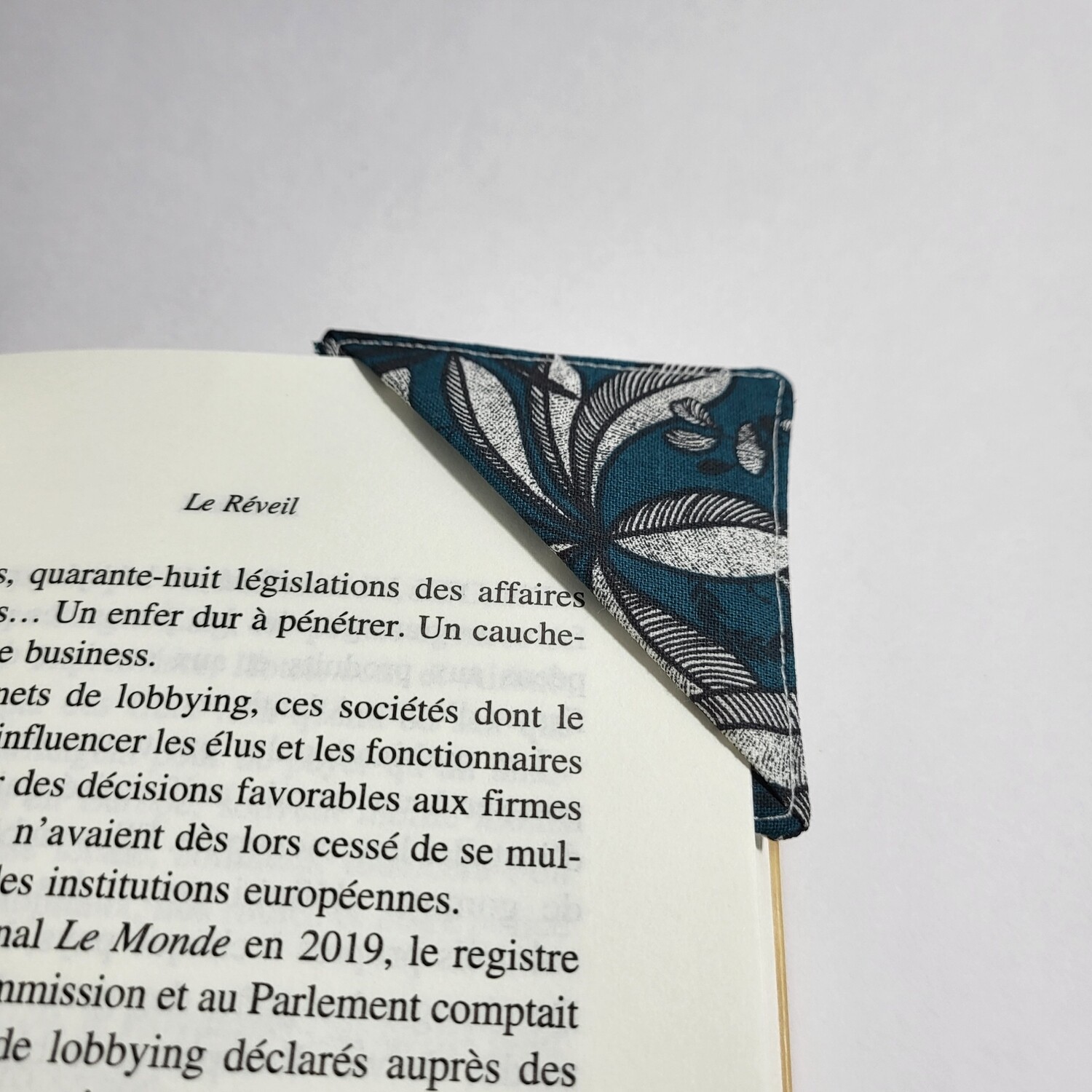 Marque page d'angle fait main