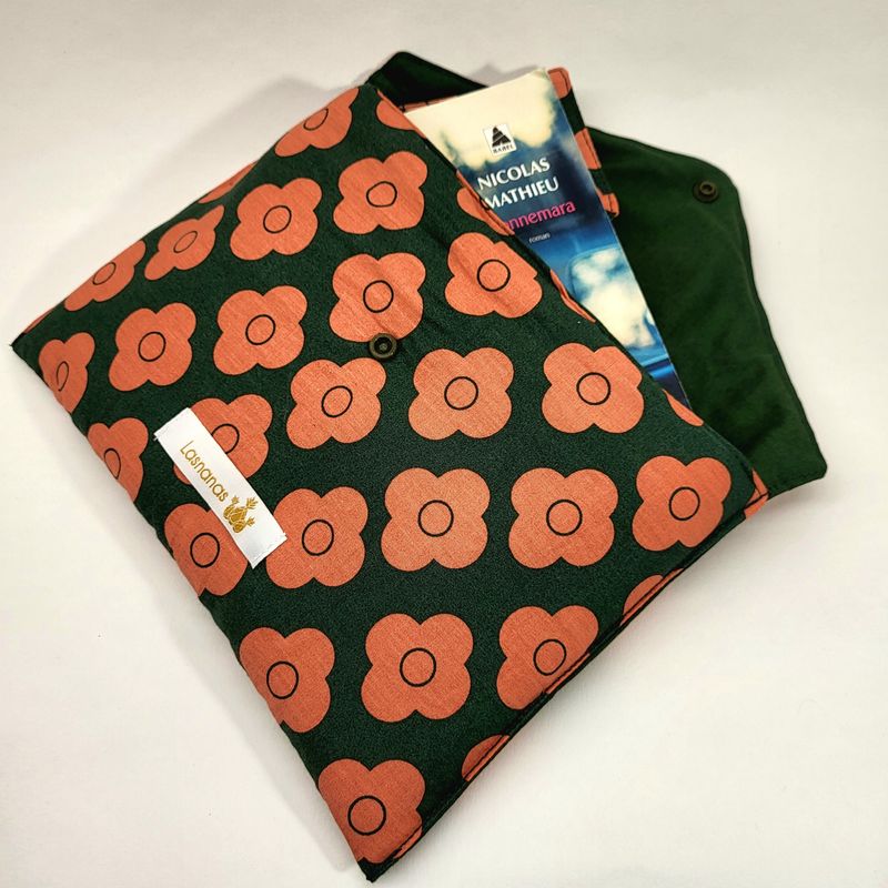 Pochette à livre flower - fait main
