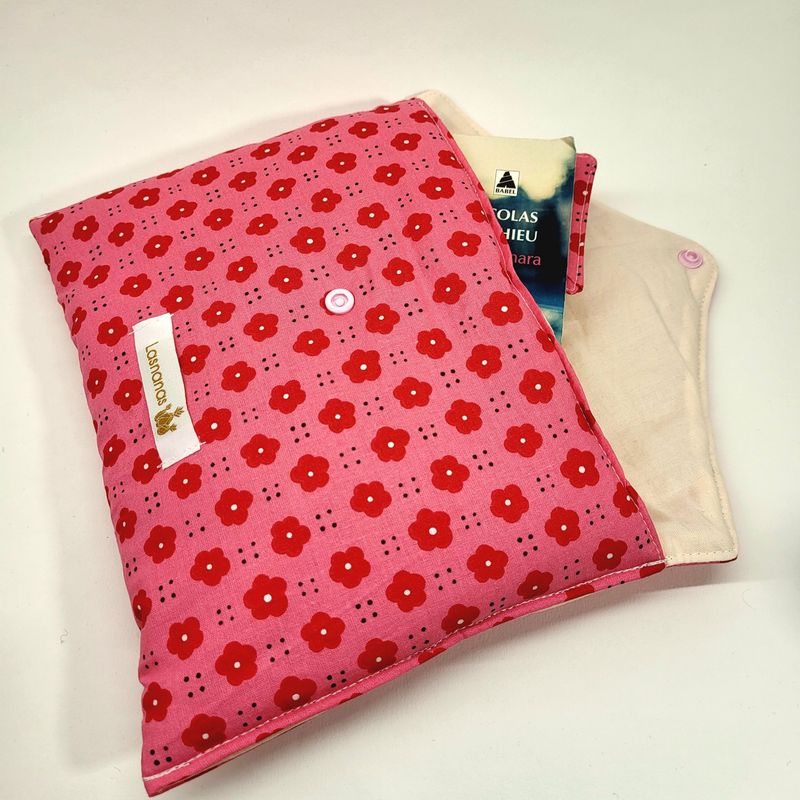 Pochette à livre flower - fait main