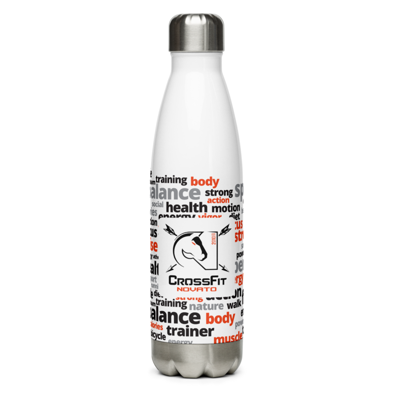 Insulated Water Bottle - Fitness Word Cloud
