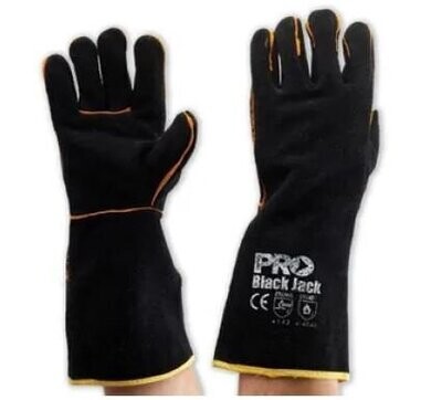 Black and Gold Welders Gloves