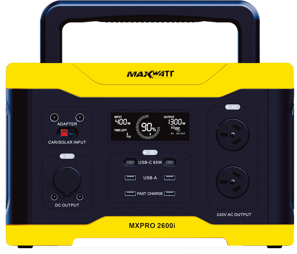 MAXWATT 2600 WATT PURE SINE WAVE PORTABLE POWER STATION MAXWATT 2600 WATT PURE SINE WAVE PORTABLE POWER STATION