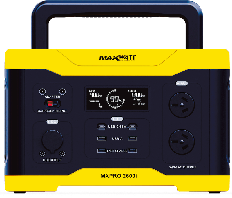 MAXWATT 2600 WATT PURE SINE WAVE PORTABLE POWER STATION MAXWATT 2600 WATT PURE SINE WAVE PORTABLE POWER STATION