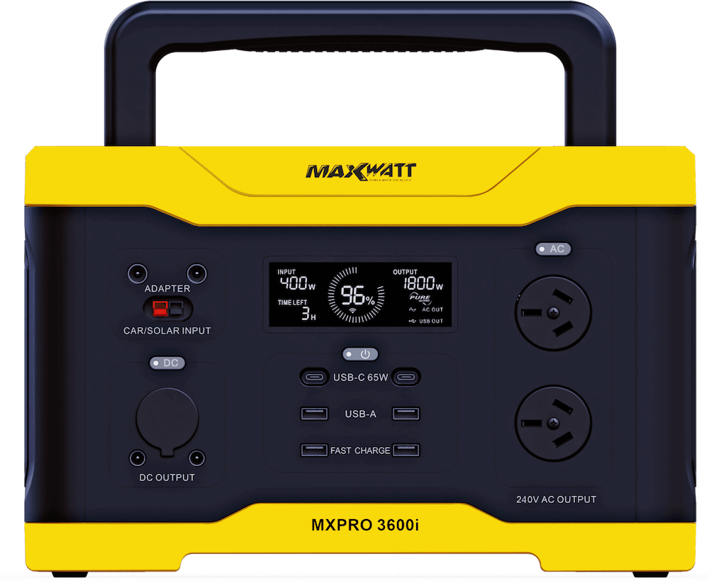MAXWATT 3600 WATT PURE SINE WAVE PORTABLE POWER STATION MAXWATT 3600 WATT PURE SINE WAVE PORTABLE POWER STATION
