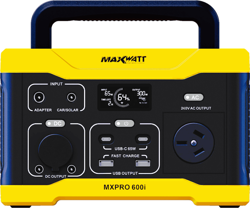 MAXWATT 600 WATT PURE SINE WAVE PORTABLE POWER STATION MAXWATT 600 WATT PURE SINE WAVE PORTABLE POWER STATION