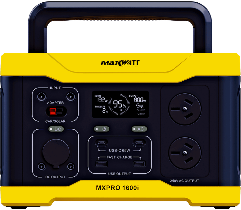 MAXWATT 1600 WATT PURE SINE WAVE PORTABLE POWER STATION MAXWATT 1600 WATT PURE SINE WAVE PORTABLE POWER STATION