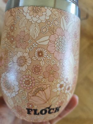 Pink peony wine tumbler