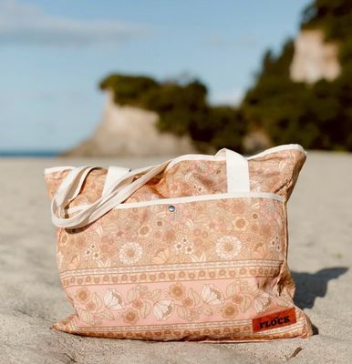 Pink Peony Beach Bag