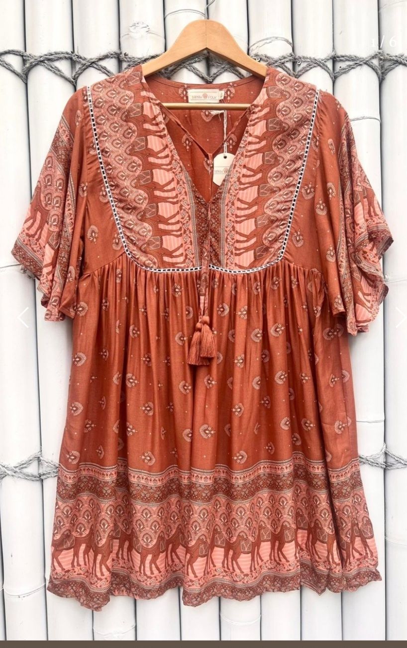 Valentines dress-red earth