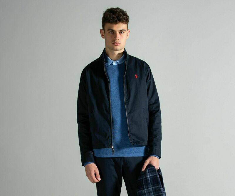 POLO RALPH LAUREN BARRACUDA LINED JACKET IN COLLEGE NAVY