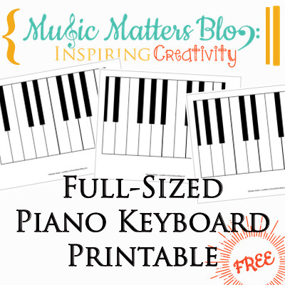 Full-Sized Piano Keyboard Printable